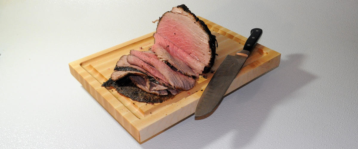 Roast Beef on a Maple Cutting Board